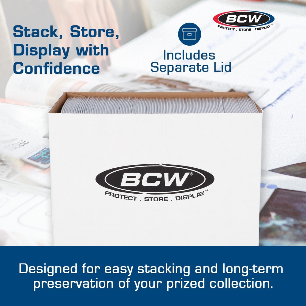 Bundle / 10 BCW Cardboard Magazine Storage Boxes Double Thickness with Handles