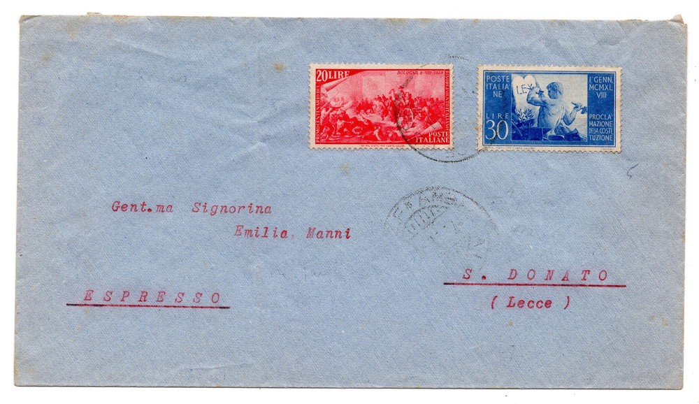 Constitution Lire 30 + complementary on express envelope