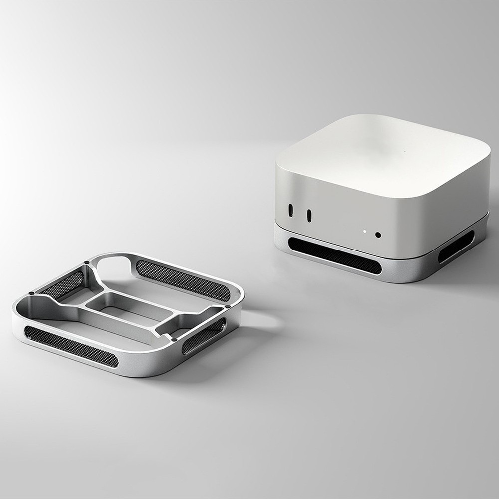 Dustproof Cooling Stand for Mac-Mini-M4: Enhanced Ventilation & for Protection!