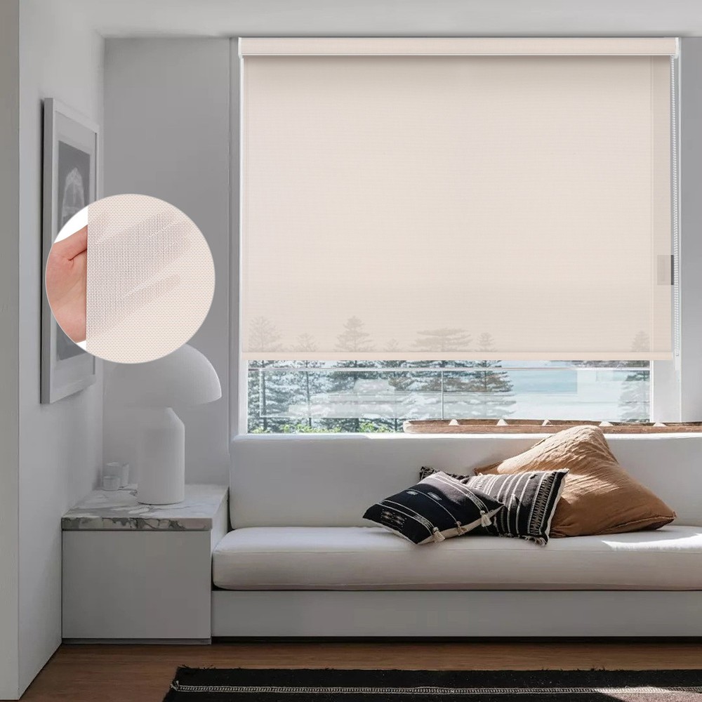 Changshase CUSTOM CUT Light Filtering Roller Shade Window Blinds -Corded