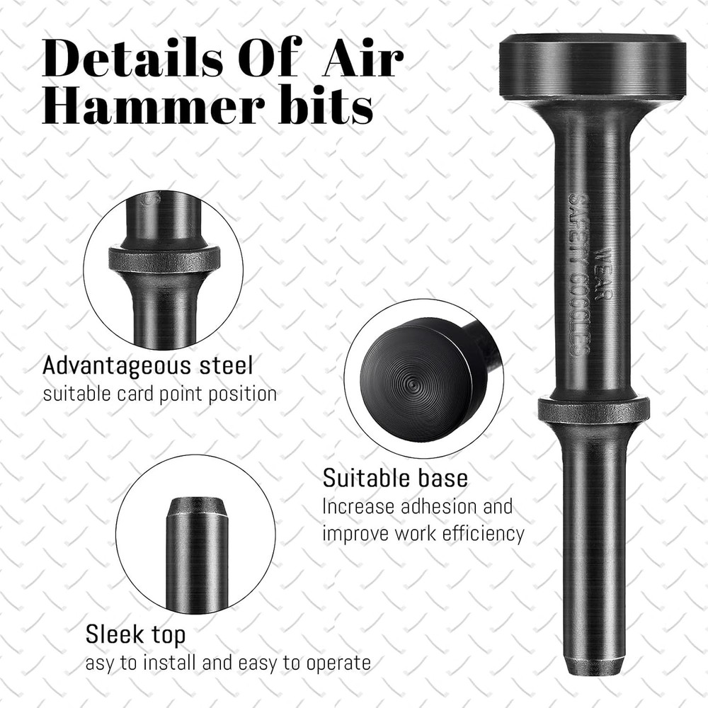 Alloy Steel Smoothing Hammer Attachment - Compact Pneumatic Chisel Bit Tool