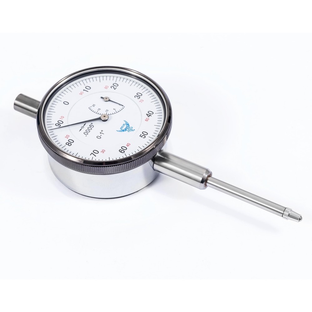 PEC Tools Stainless Steel Premium Dial Indicator 0-1", High Precision Shock R...