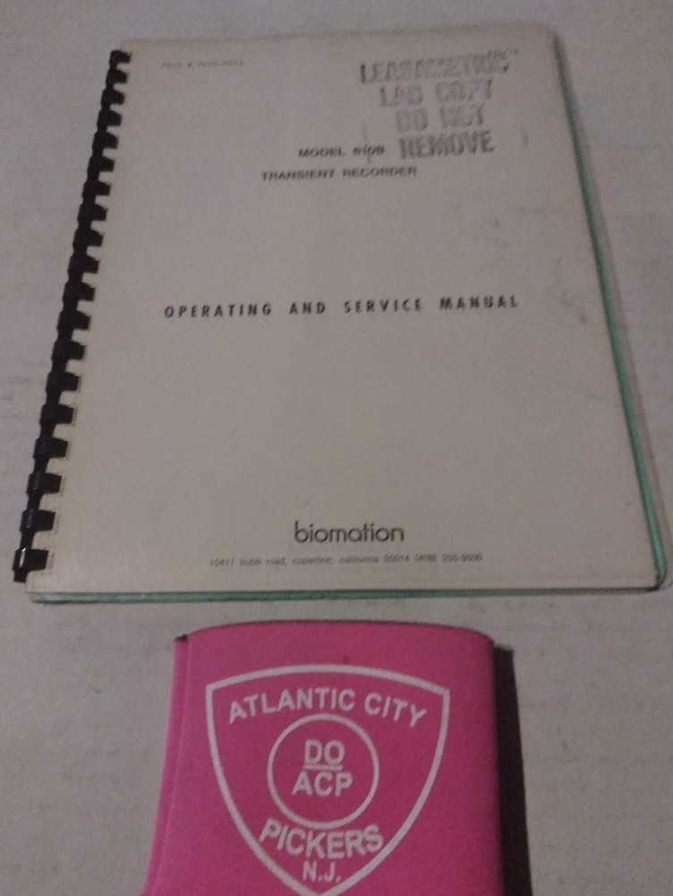 BIOMATION MODEL 610B TRANSIENT RECORDER OPERATING AND SERVICE MANUAL