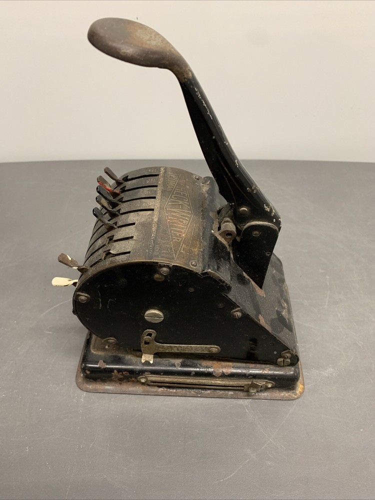 Antique F & E Hedman Mfg. Co. Check Writer Model D