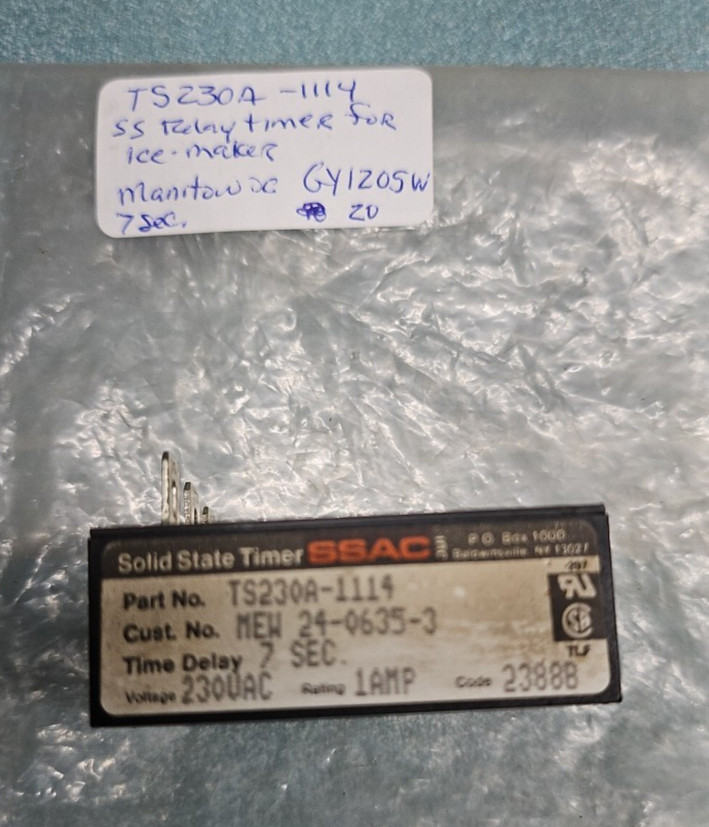 Assorted Manitowoc Ice machine parts.