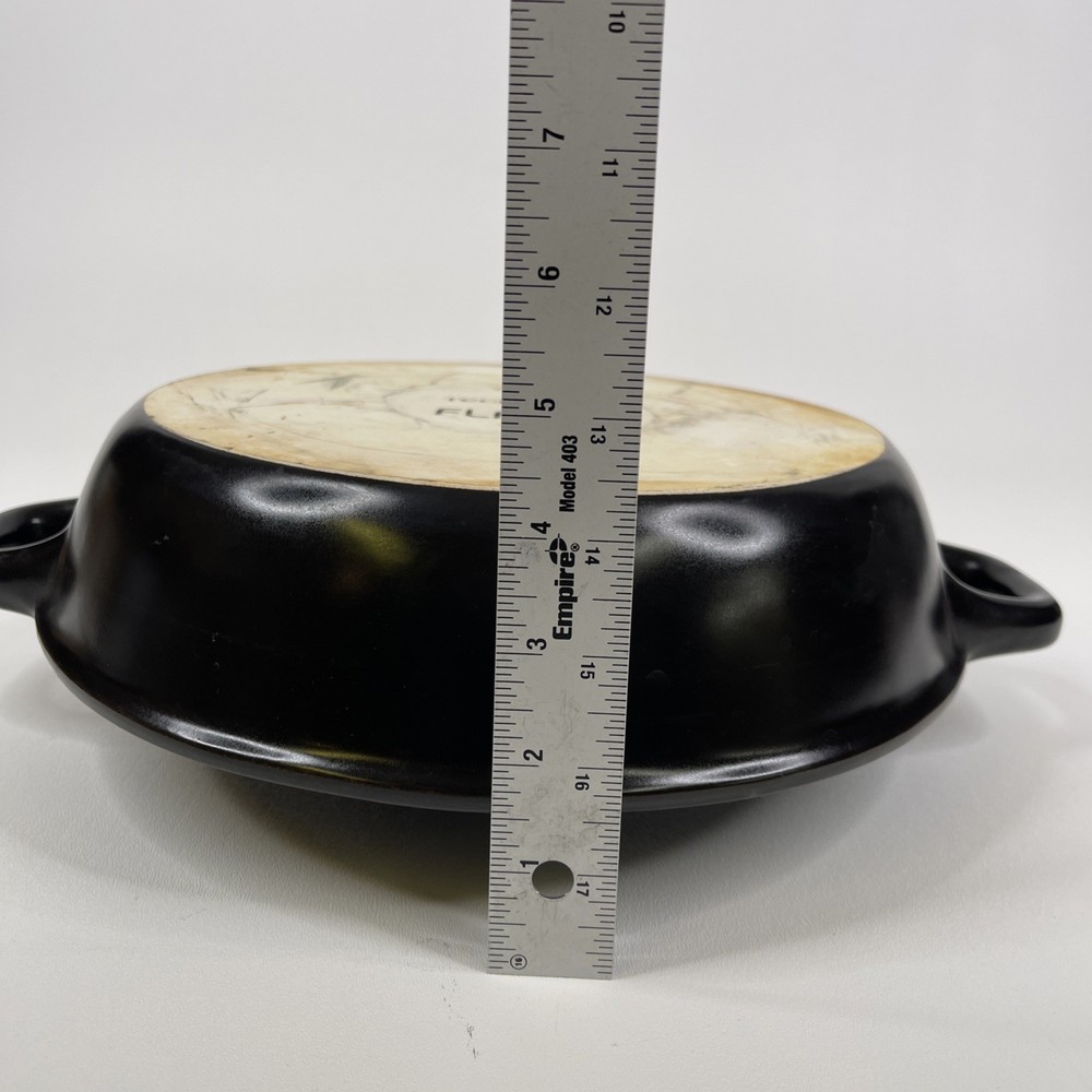 Technique Flame Stoneware Vertical Chicken Roaster Pan - No Chips or Cracks