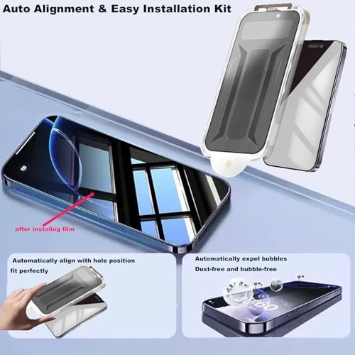 2 Pack Privacy Matte Screen Protector for for iPhone16e/14/13 Pro/13