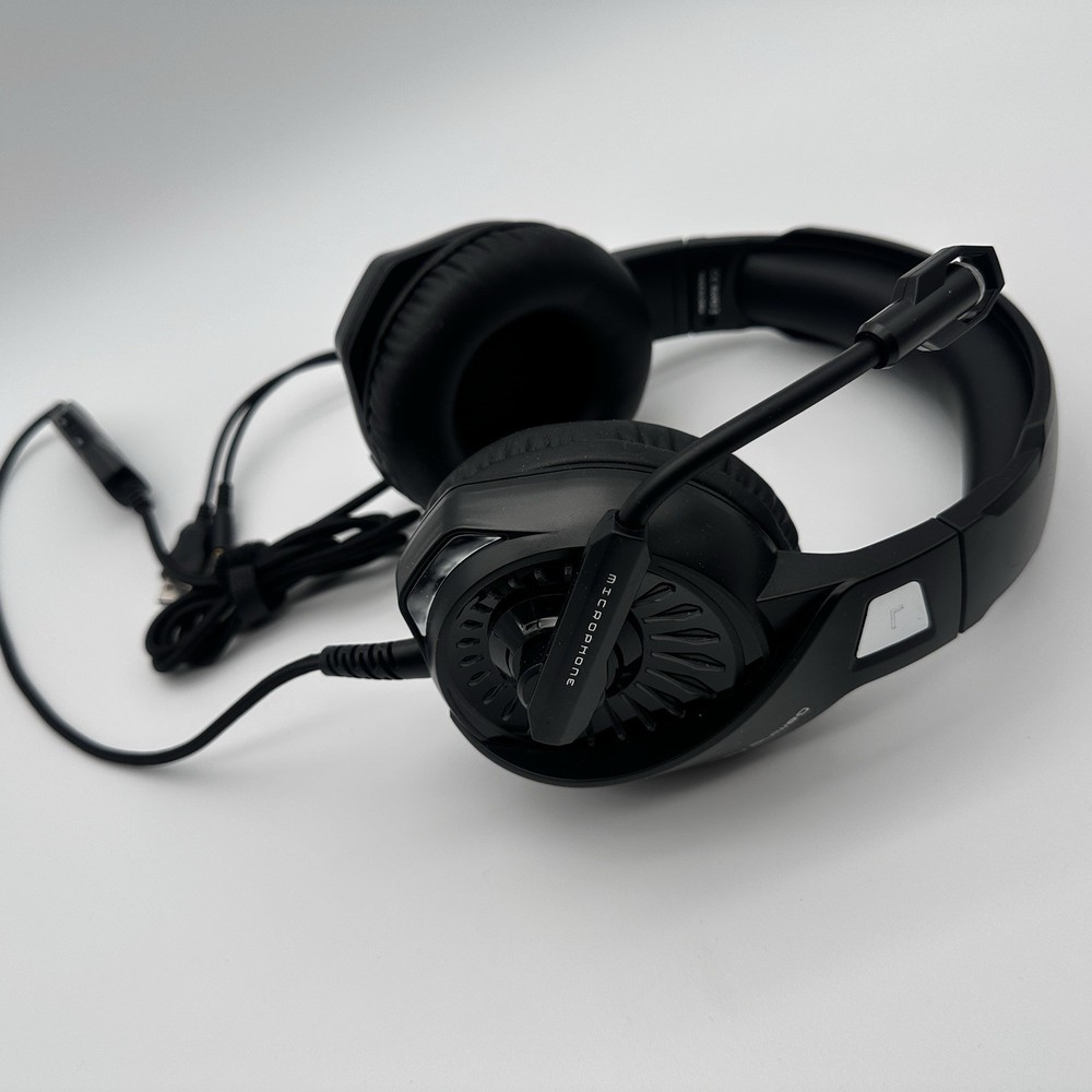 Black Gaming Headset for PC PS4 PS5 Xbox One Controller Wired USB 3.5mm