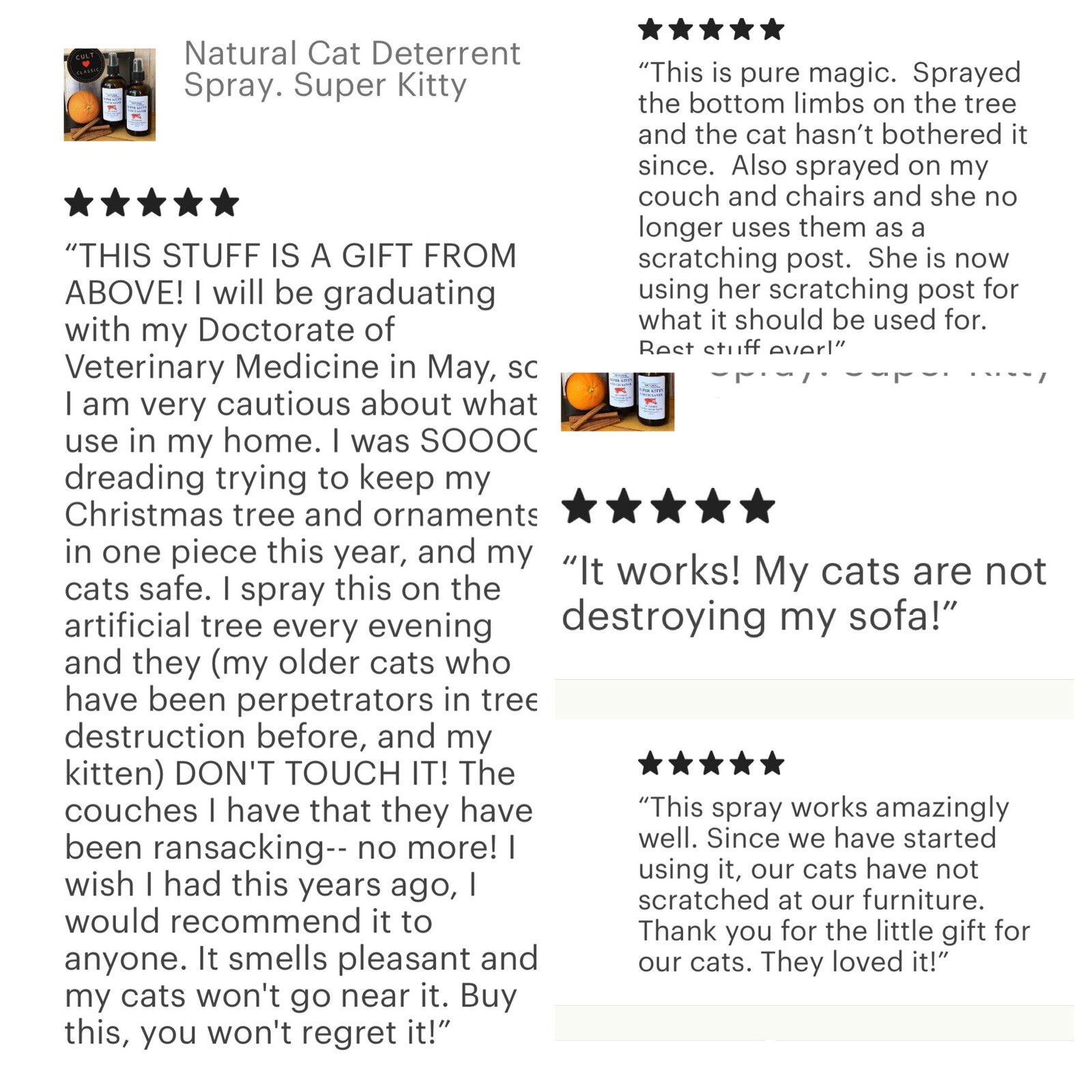 FMN Natural Cat Deterrent Spray. Cat Scratch Furniture Protection. Cat Repellent