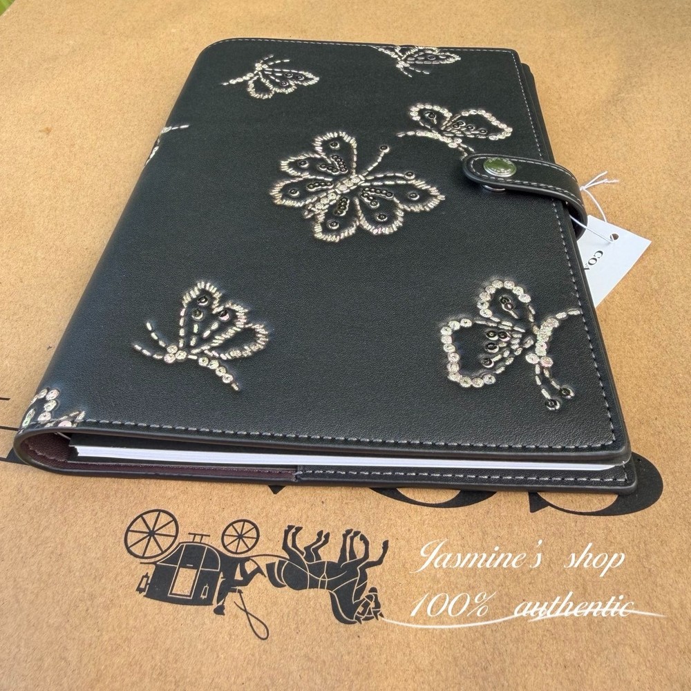 NWT Coach Notebook With Butterfly Print CCF42