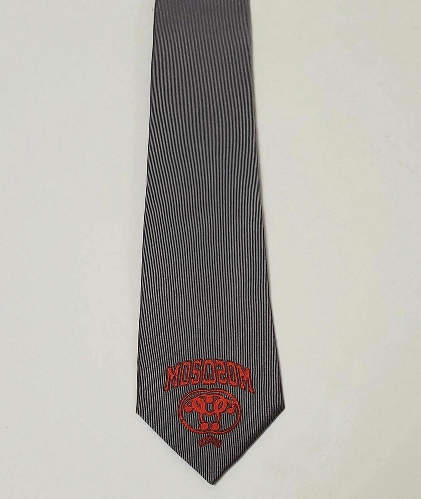 MOSCHINO TIE WOVEN SILK DOUBLE QUESTION MARK NEW AUTH