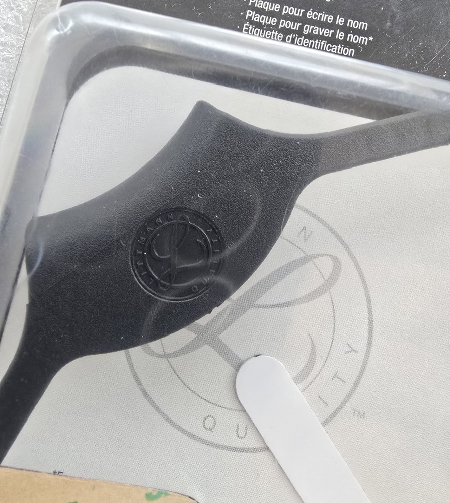 Littmann Stethoscope Identification Tag Write On Engravable Black