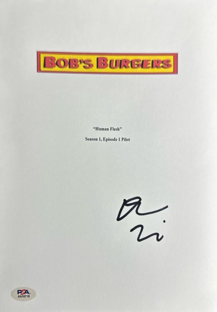 Dan Mintz Signed 8x10 Bobs Burger Script Cover PSA AN16718