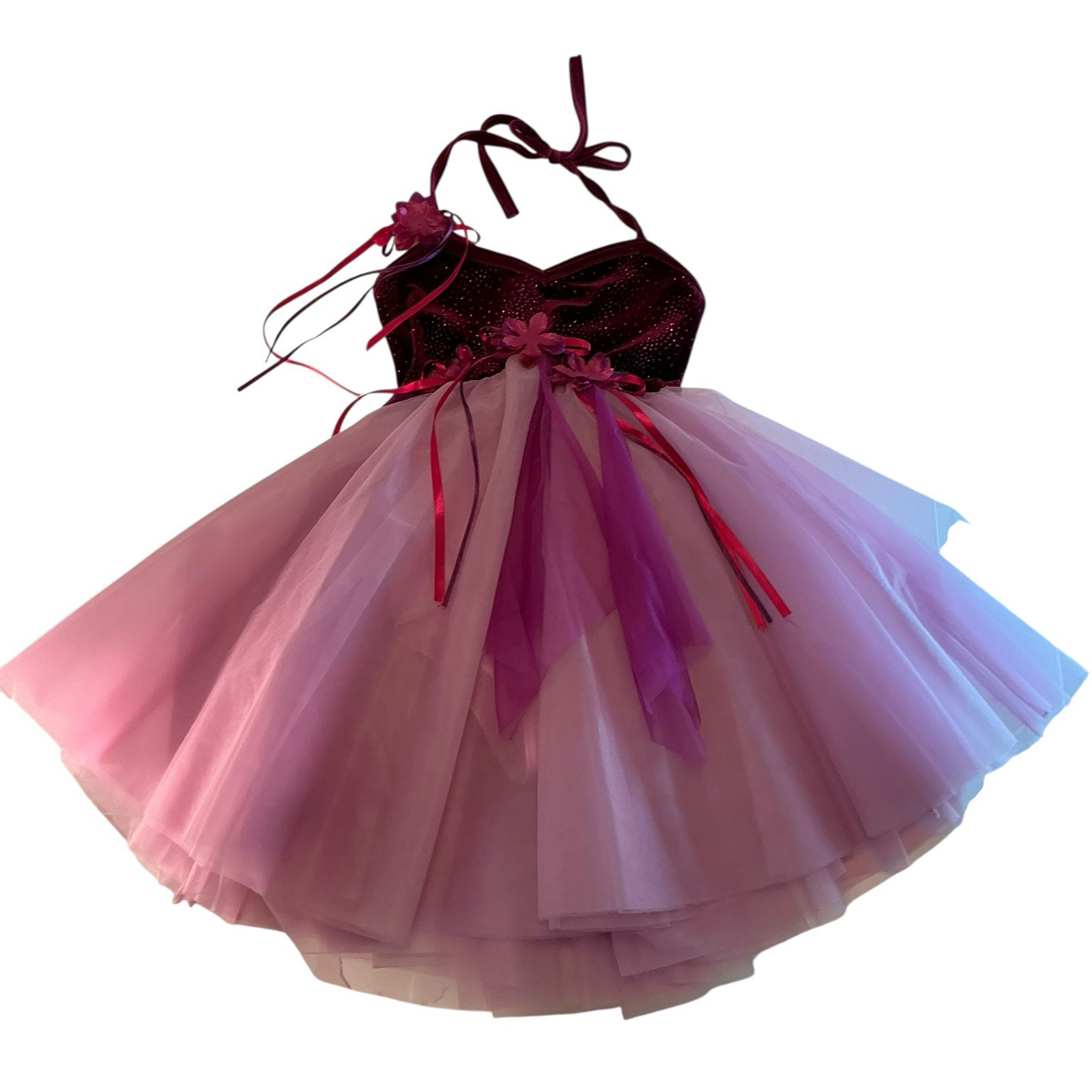 Costume Gallery Dress Purple Lavender Puffy Dress w/Bodysuit Child 6-7 Yr Medium