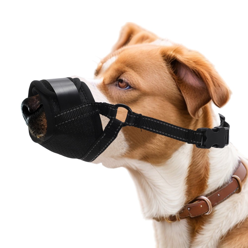 Dog Muzzle Soft No Barking Bite Mesh Muzzle Breathable Muzzle Allows Panting