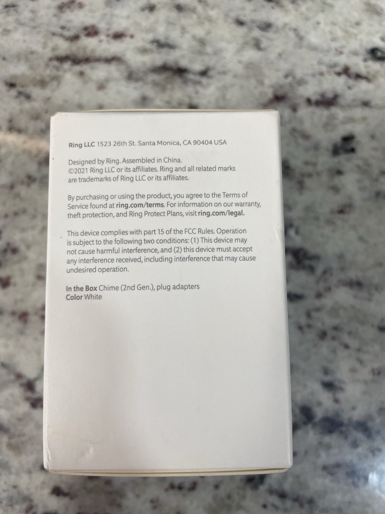 Ring Chime (2nd Gen.) Wireless Plug-In Intercom Multiple Chime Tones White