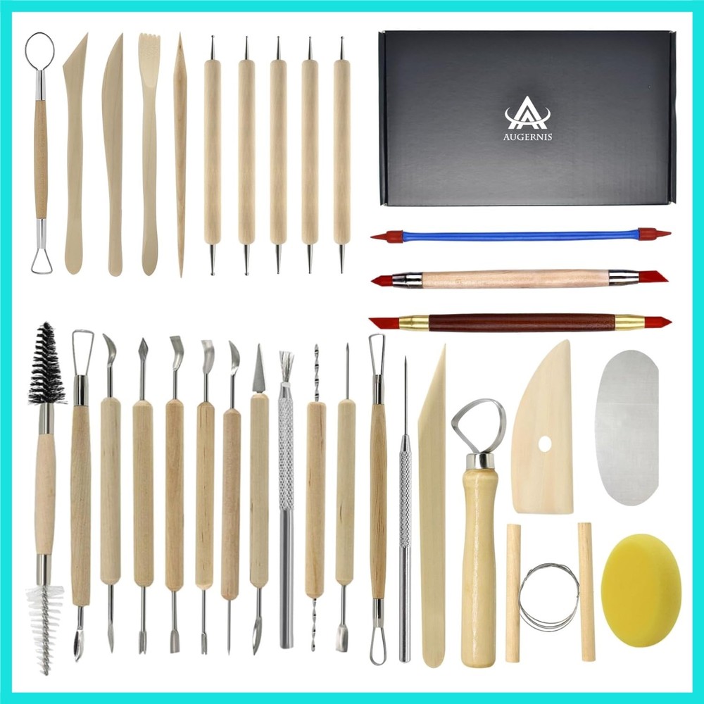 Pottery Sculpting Tools 32PCS Ceramic Clay Carving Tools Set for Crafts Polym...