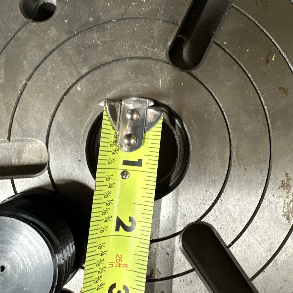 8" slotted Face Plate, lathe, rotary work table, threaded, unbranded