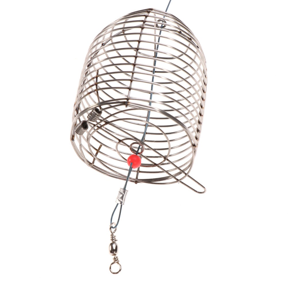 6Pcs Fishing Bait Cage Medium Stainless Steel Lure Holder for Anglers
