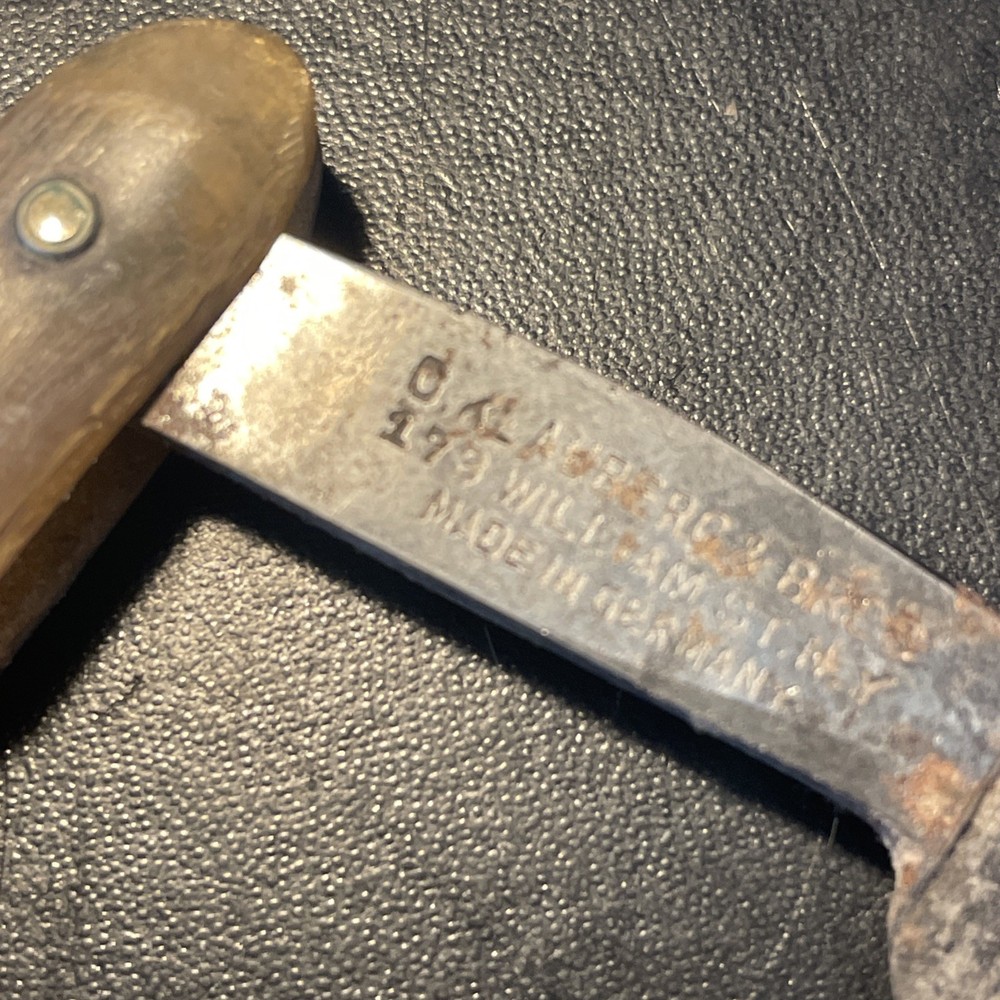Two vintage straight razors