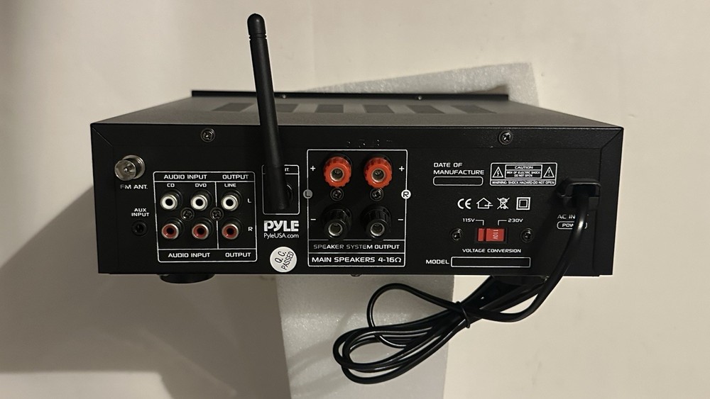 Pyle 200W Wireless BT Streaming Amplifier, Multi-Channel Home Audio Receiver