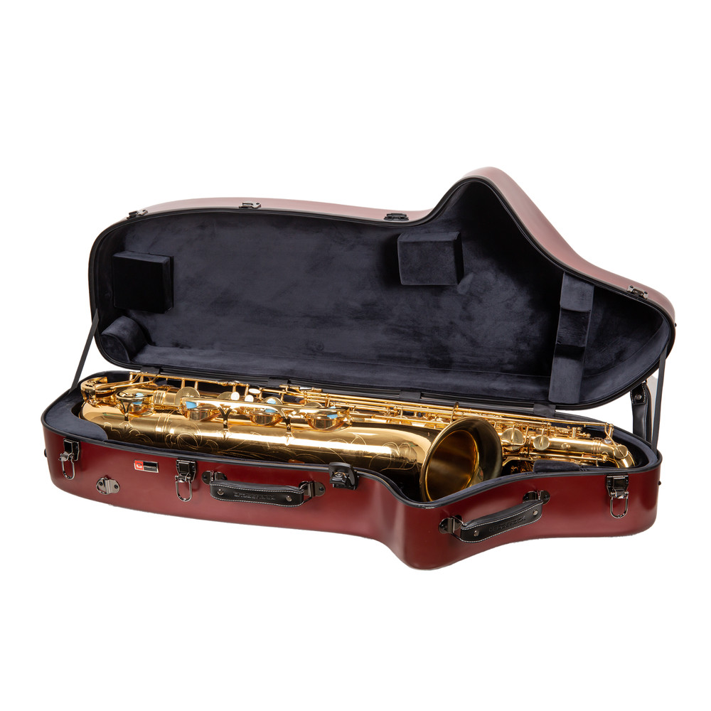 Crossrock Low A Baritone Saxophone Case with Wheels | Polycarbonate Hard Shell