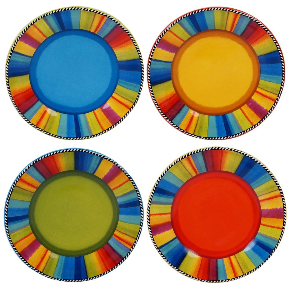Sierra 16-Piece Ceramic Dinnerware Set: Service for 4, Includes Dinner Plates
