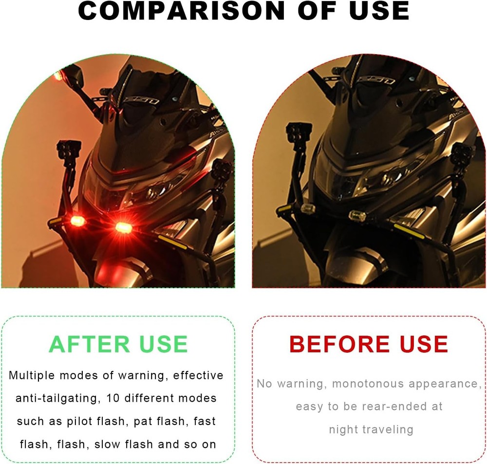 4PCS Wireless LED Strobe Lights with Remote Control, 8 Colors USB Rechargeable A