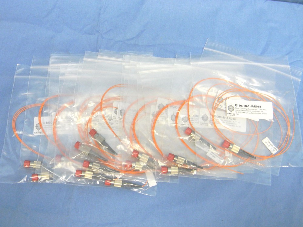 17 NEW Diamond 1 Meter Fiber Optic Pigtail Cable Assemblies 1xFC-P Multimode