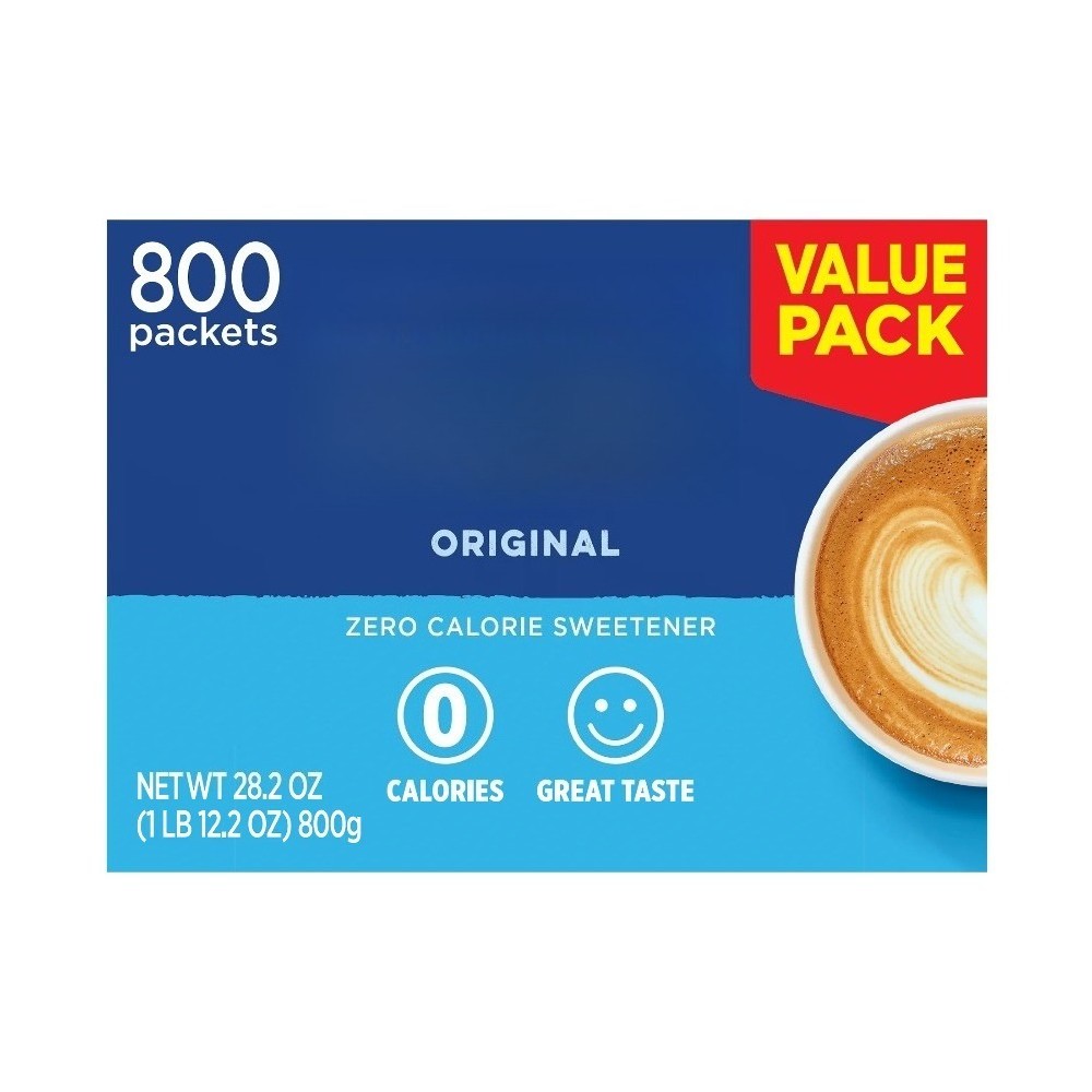 Zero Calorie Sweetener, Sugar Substitute, 800 Packets