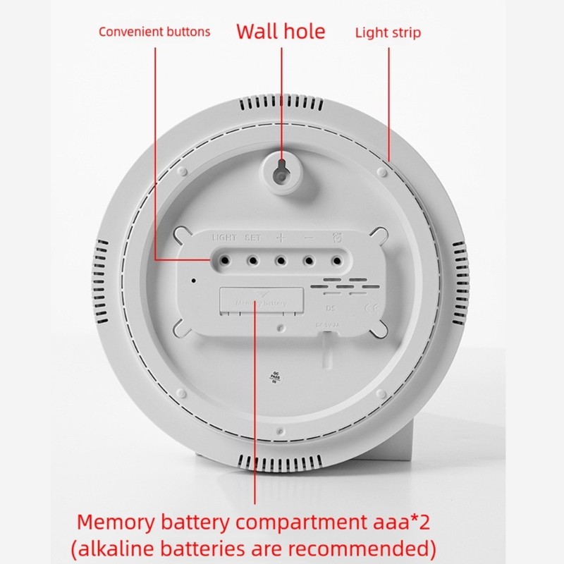 Color Clock Oversized Temperature Display