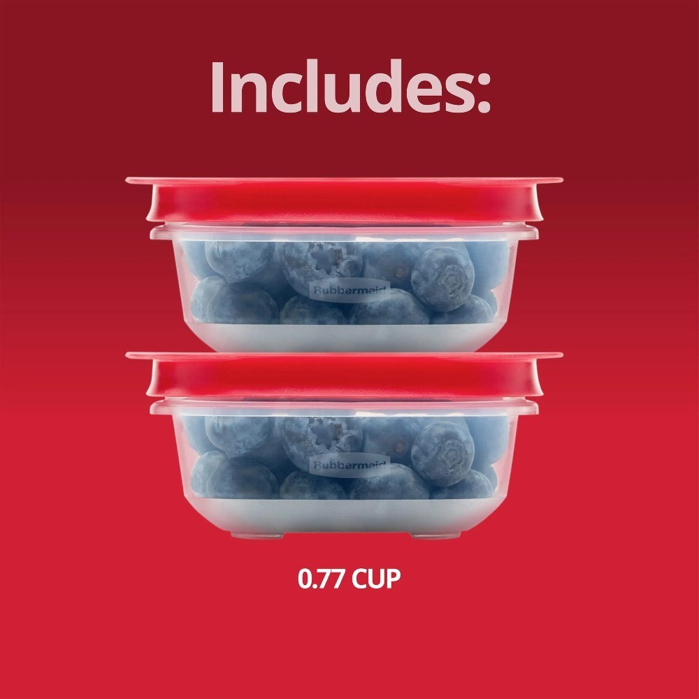 2-Pack 0.77-Cup EasyStore Rectangular Food Storage Containers with Lids for