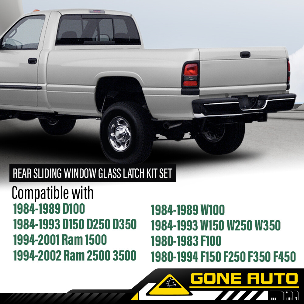 Fit For 1980-02 Ford Dodge Pickup Truck Rear Sliding Window Glass Latch Kit Set