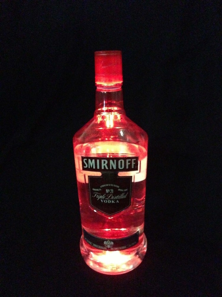 GLORIFIER DISPLAY BOTTLE GLOW LIGHT UP BOTTLE VIP -10 PACK- **RED**