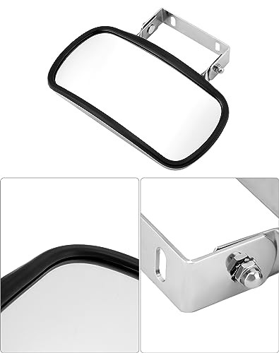 Stainless Steel Convex Mirror, Over Door Rectangular U-Bracket Rearview