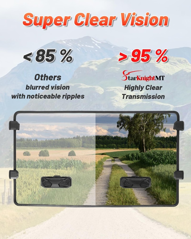 Scratch Resistant Vented Windshield Compatible With 2016-2026 Can-Am Clear