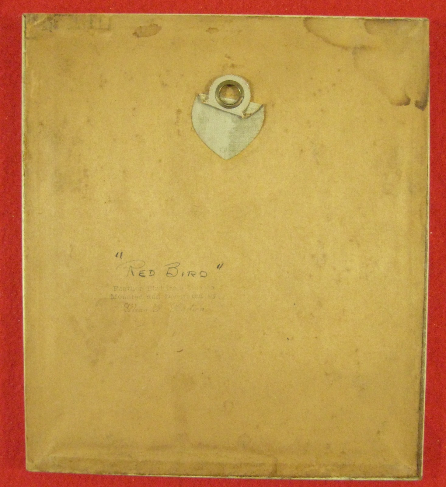 Lot of 5 Feather Art Bird Small Pictures Glen Bastion 1890-1966 Indiana Artist