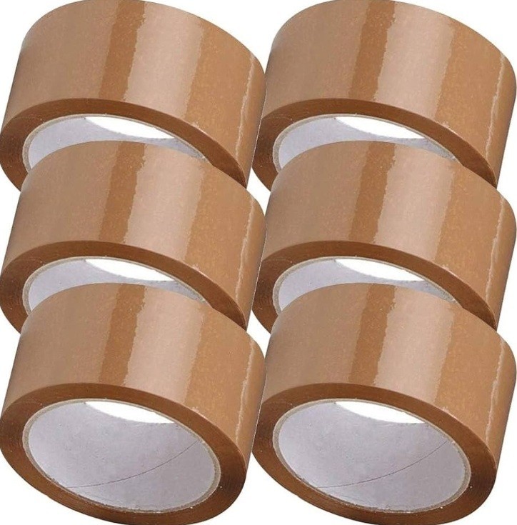 36 Rolls  2" x 110 yds 1.6 mil tan packing moving tape  carton