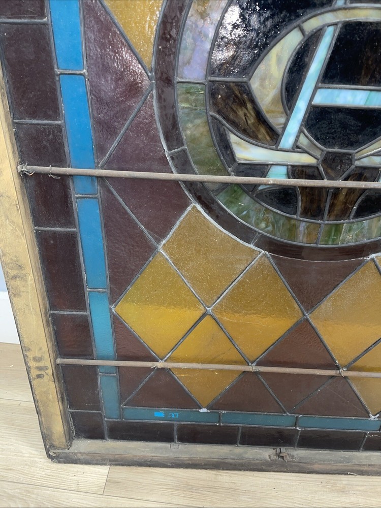 Antique Leaded Glass Window 36x48”
