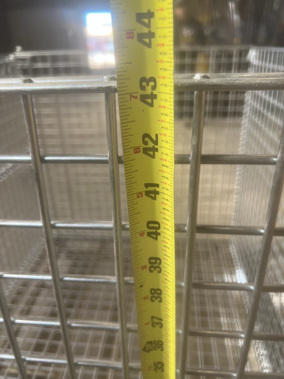 New wire basket 40”x48” x 42” tall gate on one side stackable wire basket 4000#