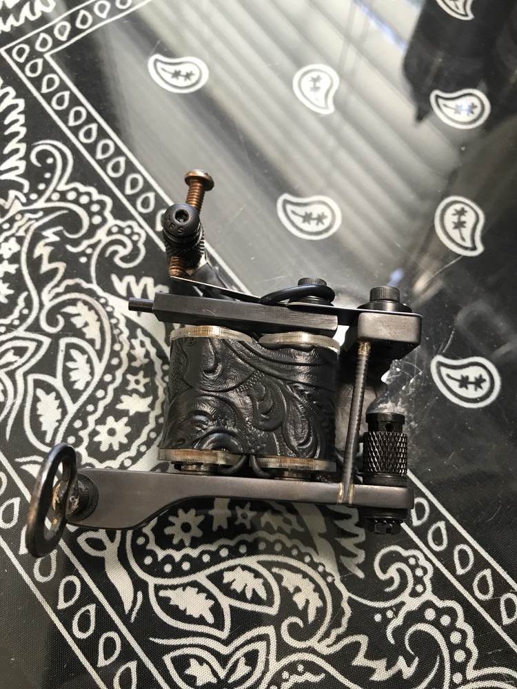 Professional Handmade Tattoo Machine Black Filigree Shader