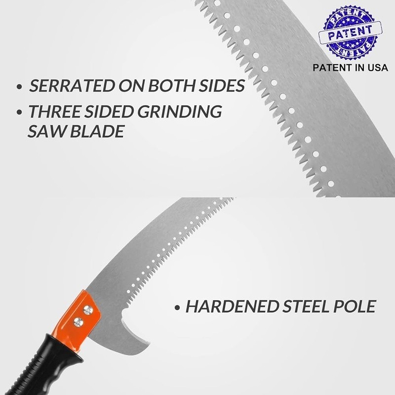 Adjustable Pole Saw Tree Pruning Cutter W/ Sharp Durable Blade Easy Trimming New