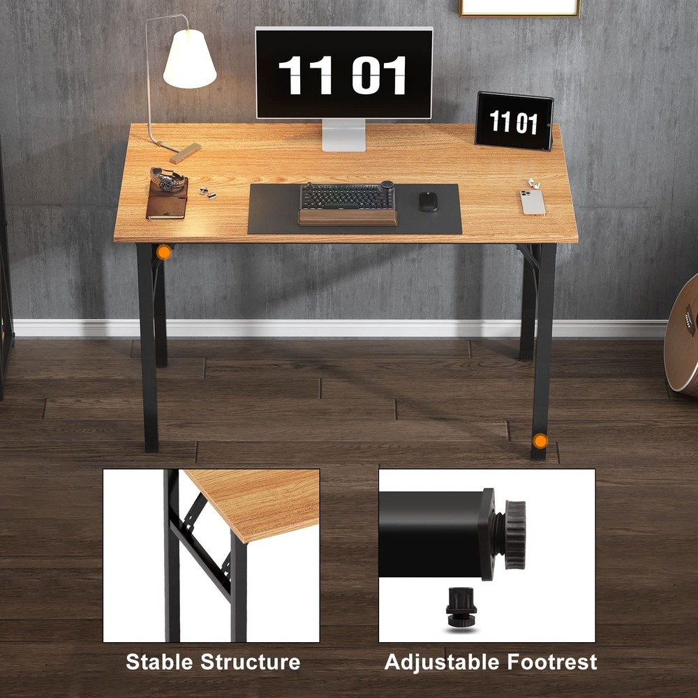 Need Home Office Desk 47 inches Folding Computer Table Workstation No Install...