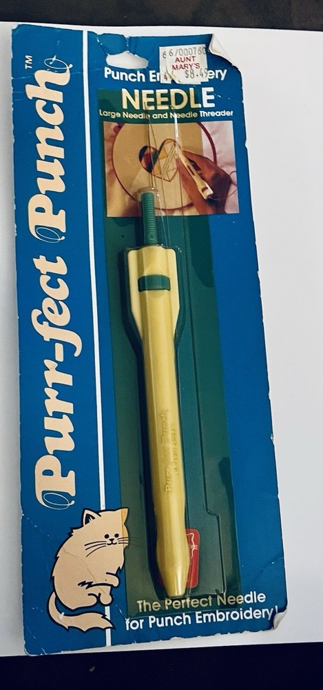 VTG 3 Purr-fect Punch USA Russian Punchneedle Loop Embroidery Tools & Threader