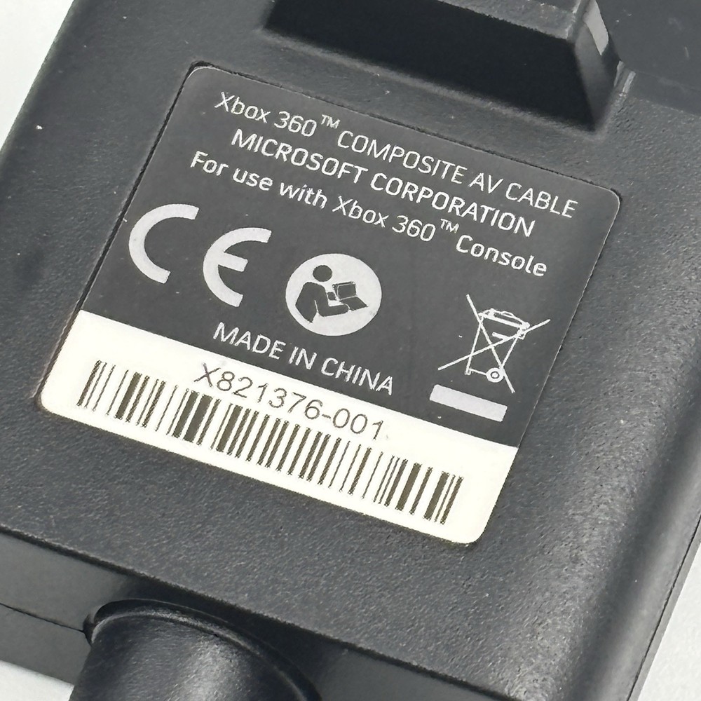 Official OEM Microsoft Xbox 360 AV Composite Audio/Video Cable RCA