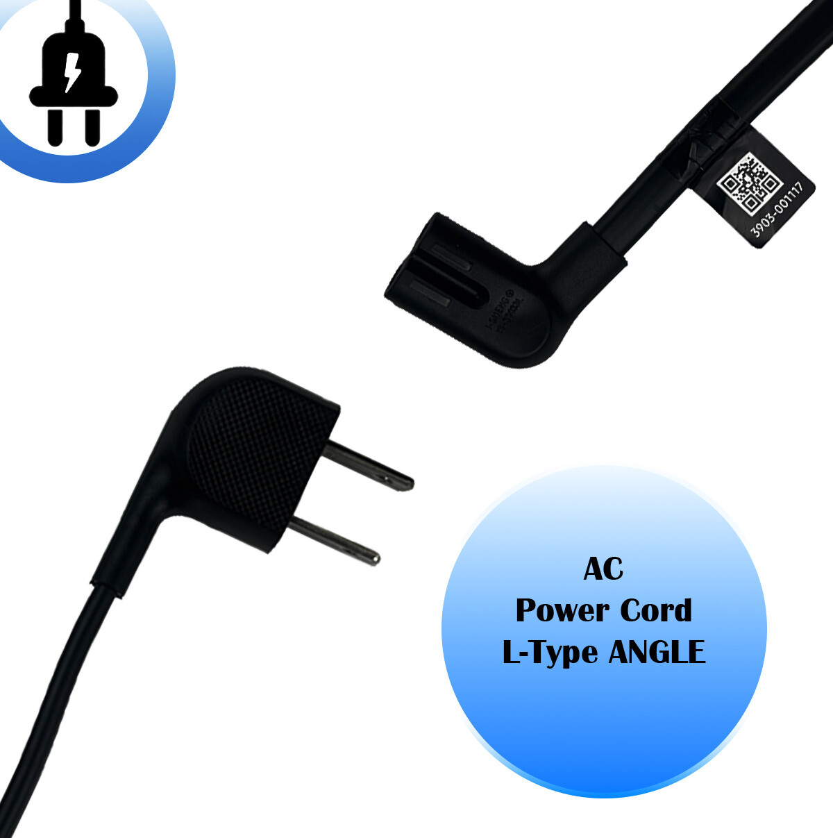 Lot of 1-100 Standard 7A 125V 2-Prong AC Power Cord Cable Samsung 3903-001117