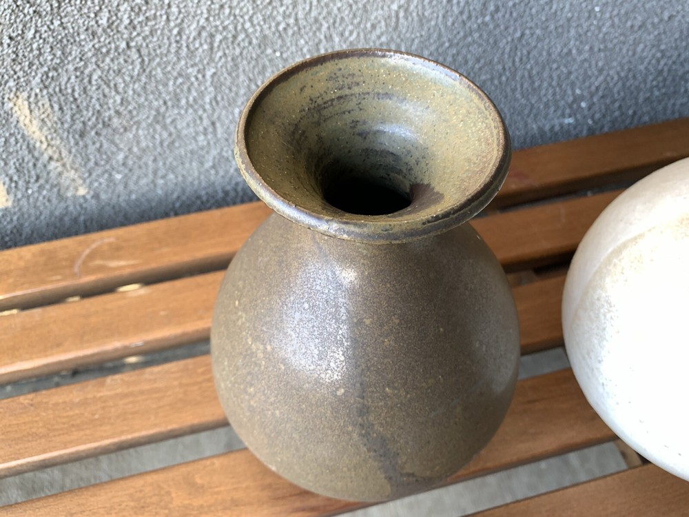 2 HAL FROMHOLD STUDIO VASE POTTERY CERAMIC MID CENTURY CALIFORNIA MODERN