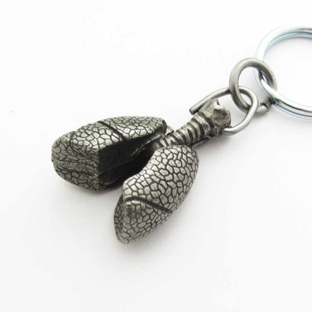 Anatomical Human Lungs Pulmonary Locket Keychain