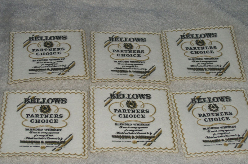 VTGE BELLOWS PARTNER BLENDED WHISKEY COASTERS