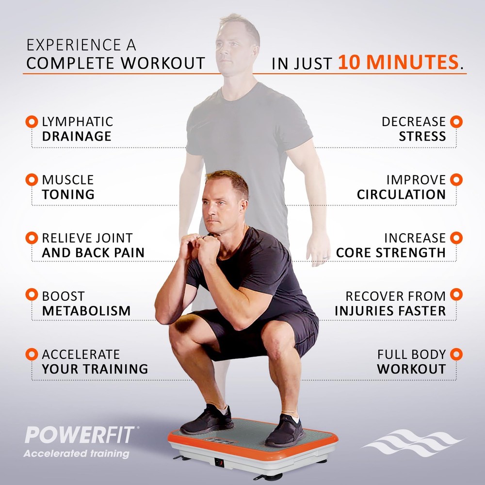 Power Fit Vibration Plate Exercise Machine, Powerfit Elite Vibration Platform...